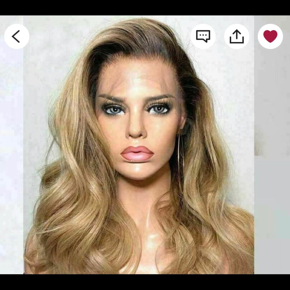 Ash honey blonde full lace wig